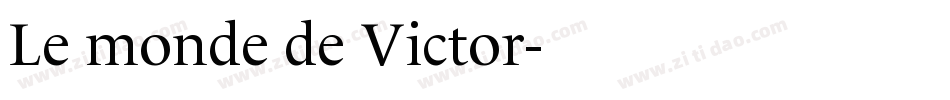 Le monde de Victor字体转换